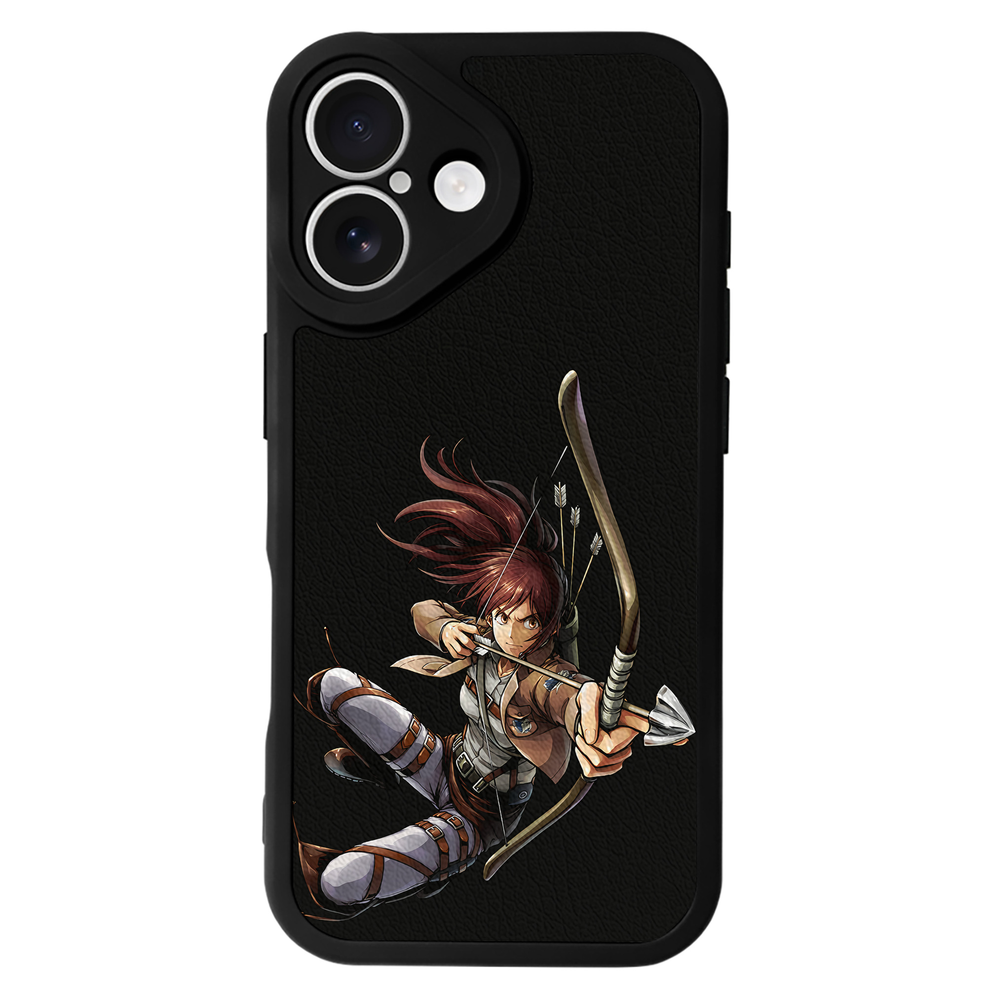 （画像用） 進撃の巨人 サシャ·ブラウス Attack on Titan Sasha Blaus 【iPhone 16シリーズ対応】シリコンスマホケース（レザー調） 材質：シリコン